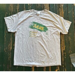 Vintage Hanes S.A.V.E. Graphic T-Shirt Grey Heathered Students Schools Society L